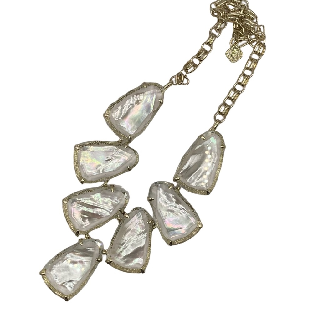 Kendra Scott Ivory Mother of Pearl Harlow Statement Necklace